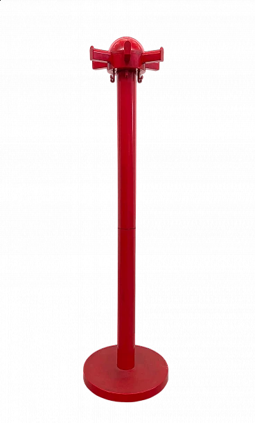 Appendiabiti 4653 in plastica rossa di Kartell, anni '70