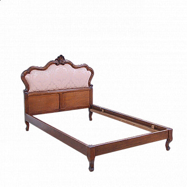 Baroque style walnut one and a half bed, early 20th century