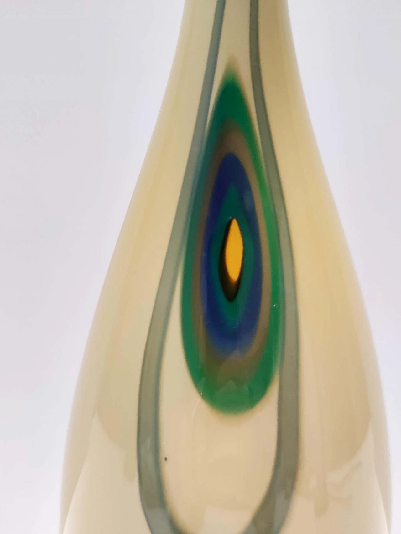 Stained and hand-blown glass decanter, 1970s 2