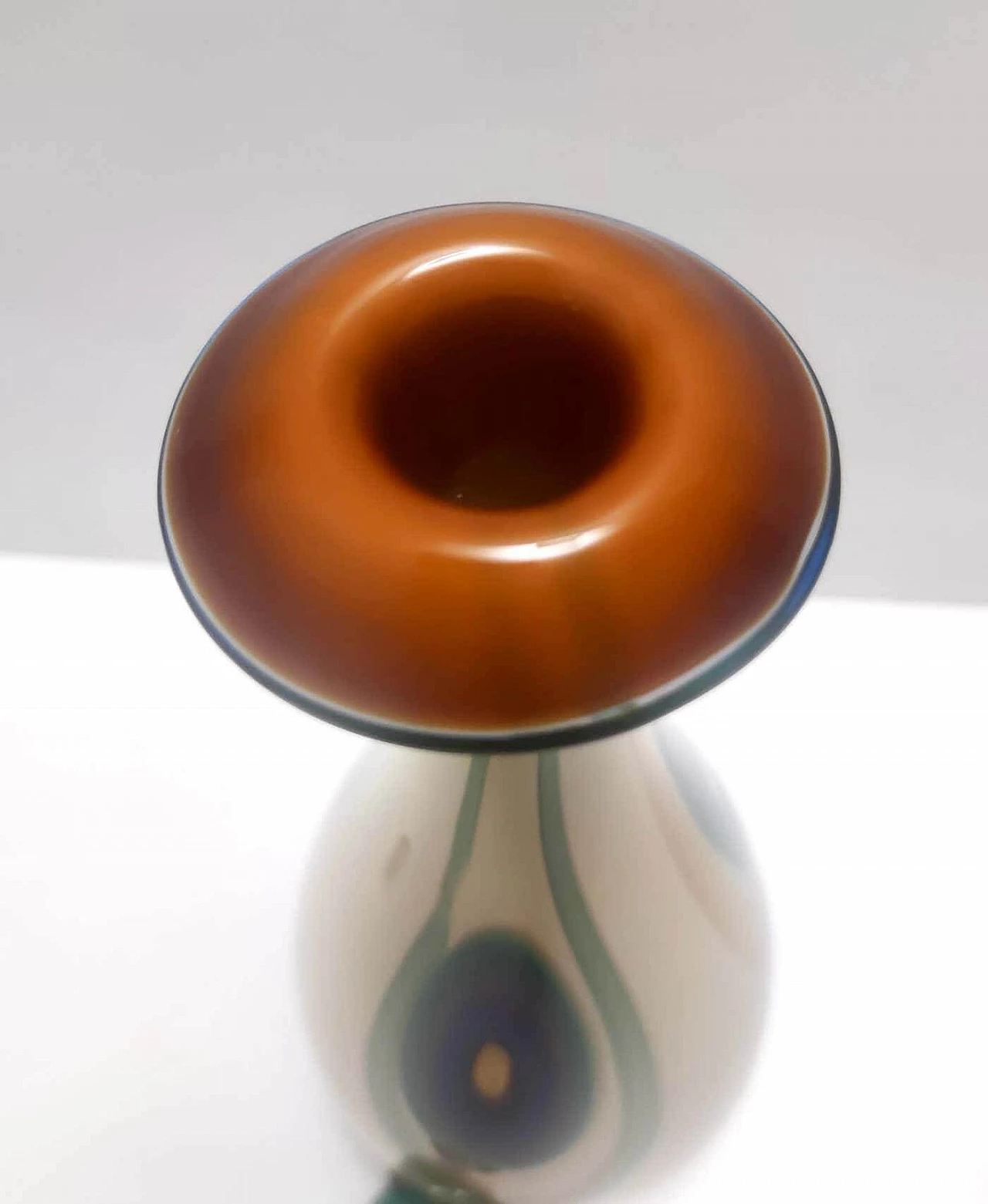 Stained and hand-blown glass decanter, 1970s 8