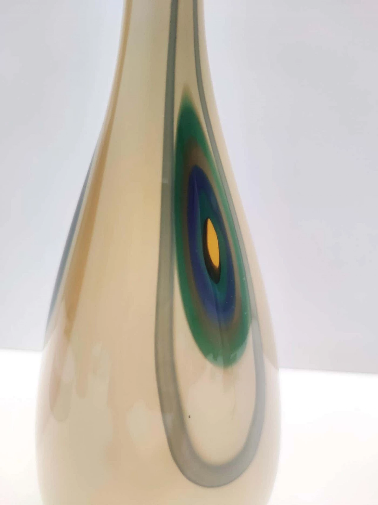 Stained and hand-blown glass decanter, 1970s 10