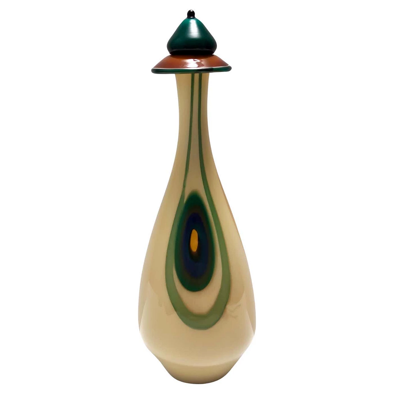 Stained and hand-blown glass decanter, 1970s 15