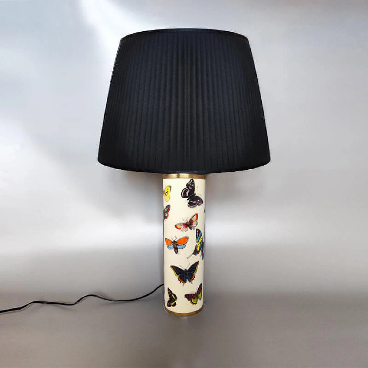 Table lamp with silk shade by Piero Fornasetti, 1970s 1