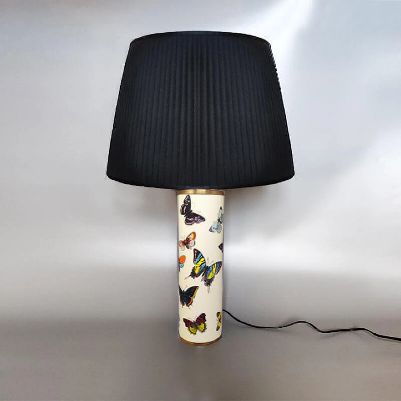 Table lamp with silk shade by Piero Fornasetti, 1970s 2