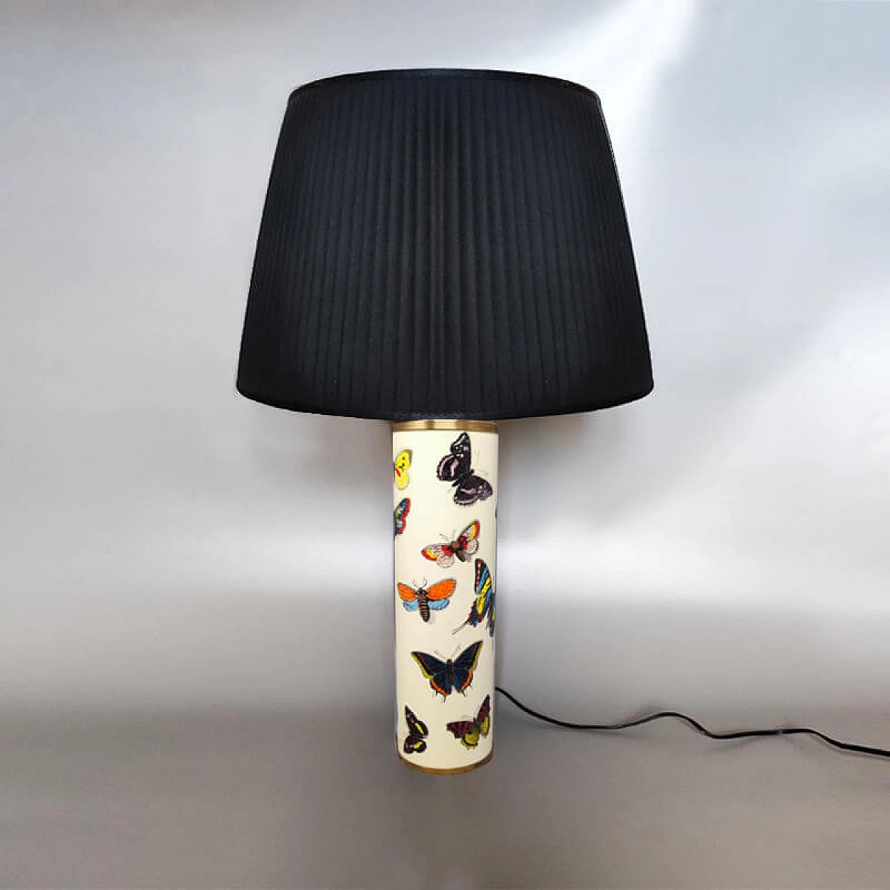 Table lamp with silk shade by Piero Fornasetti, 1970s 3