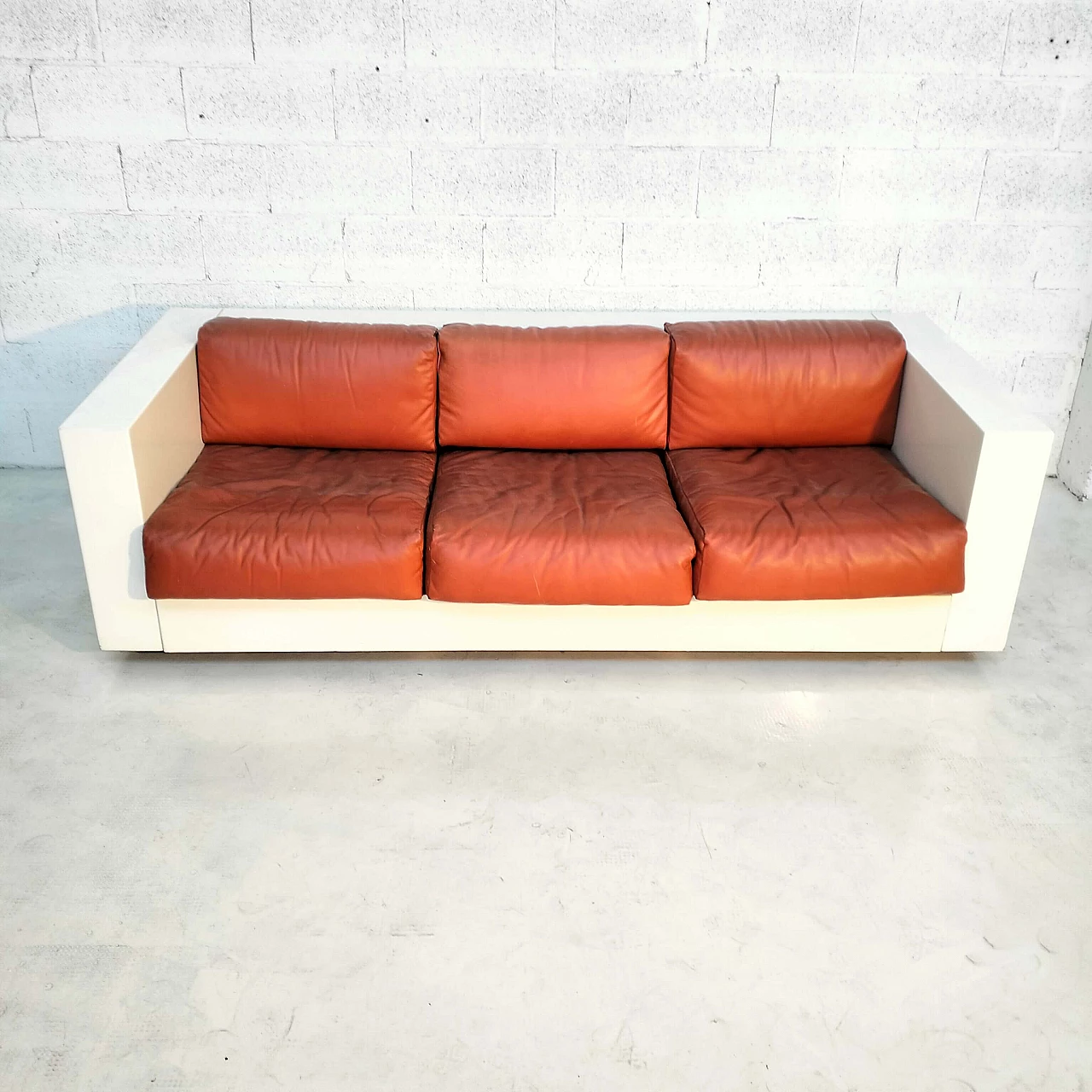 Saratoga three-seater sofa by Lella and Massimo Vignelli for Poltronova, 1970s 3