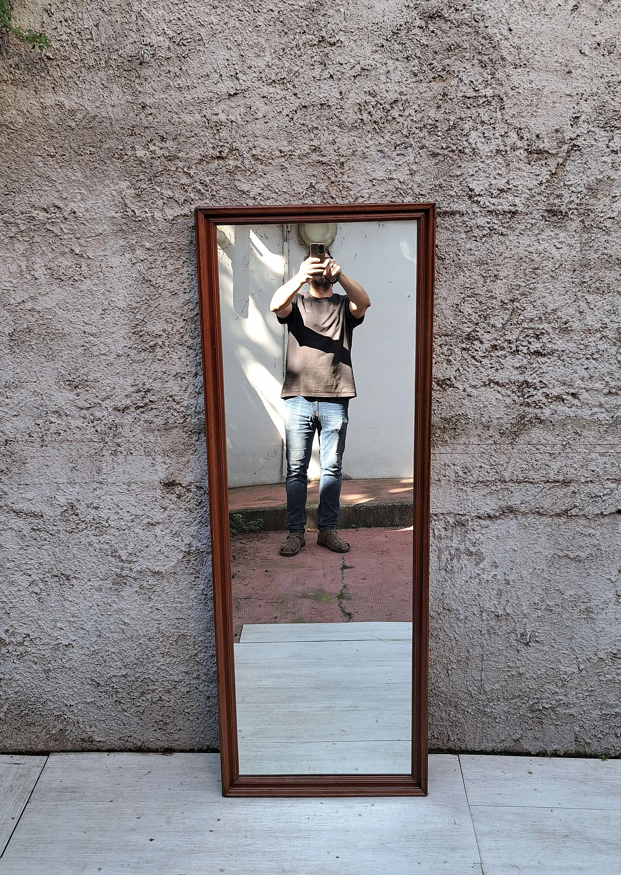 Mahogany wall mirror, early 20th century 5