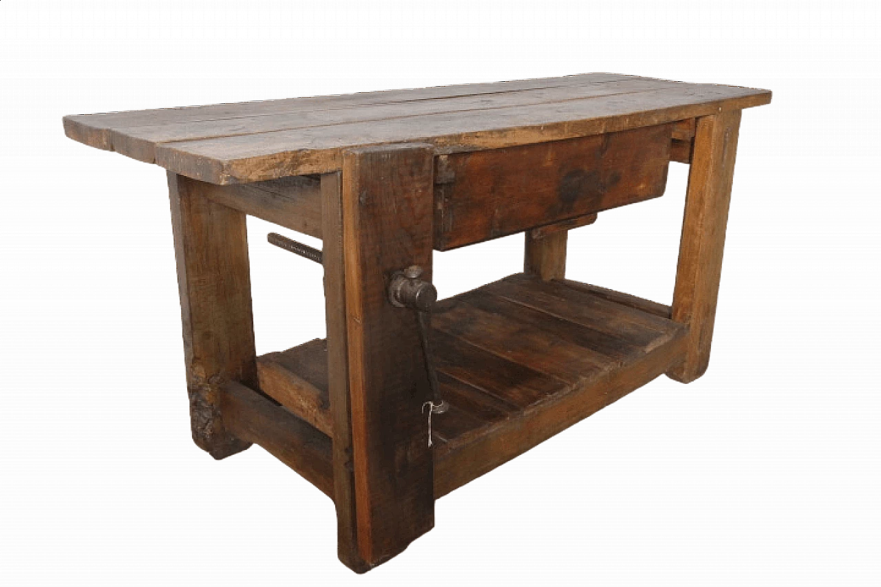 Banco da falegname in olmo massello, '800 13