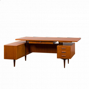 Teak desk by Joseph Bachleitner in the style of Arne Vodder, 1970s