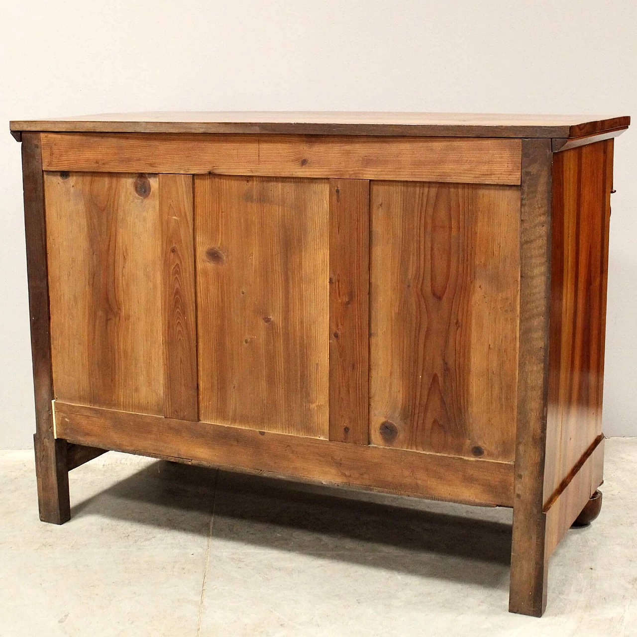 Empire solid walnut and walnut paneled commode, early 19th century 2