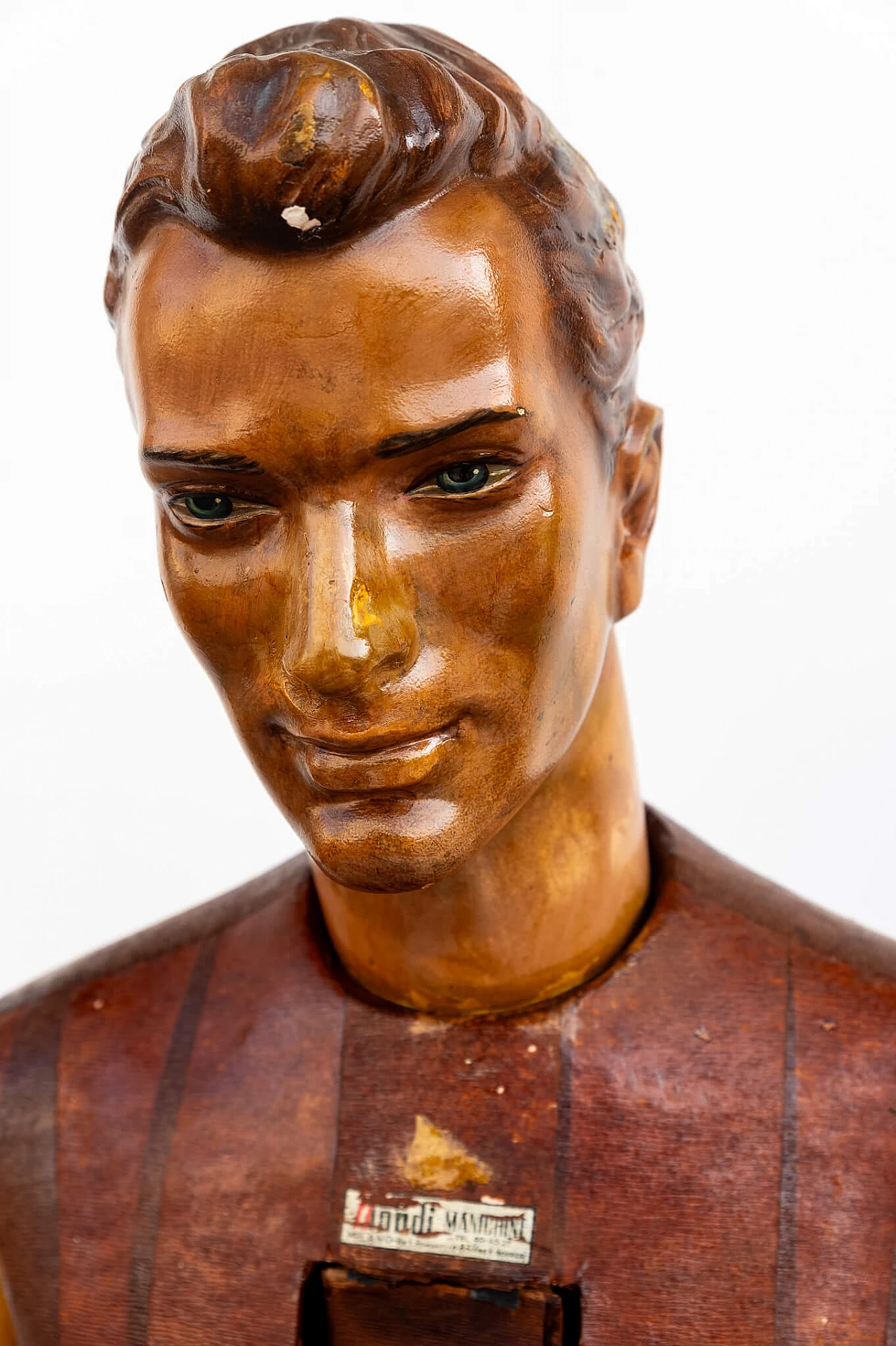 Plaster, paper and wood male mannequin 3