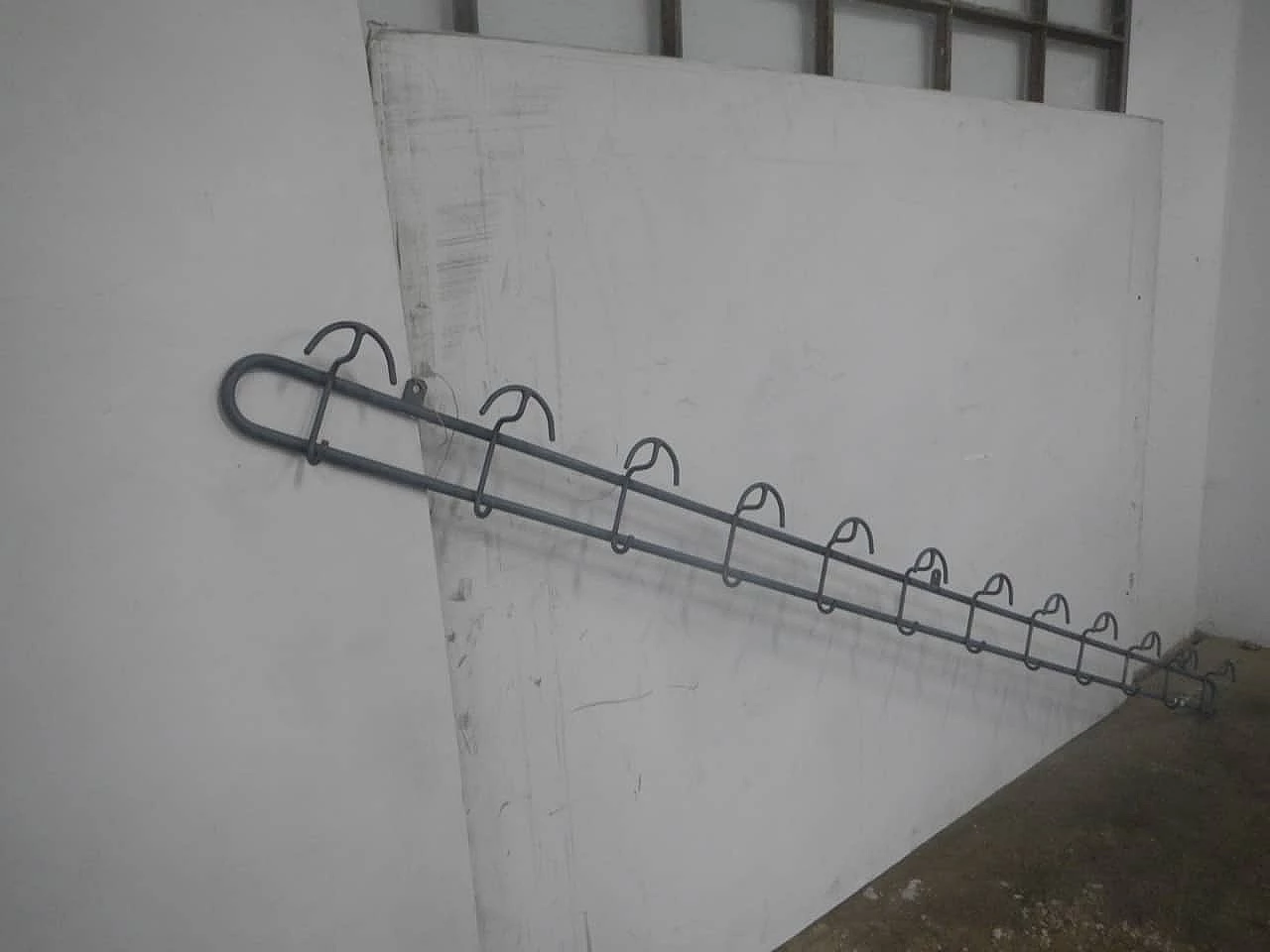 Gray varnished iron coat rack, 1950s 2