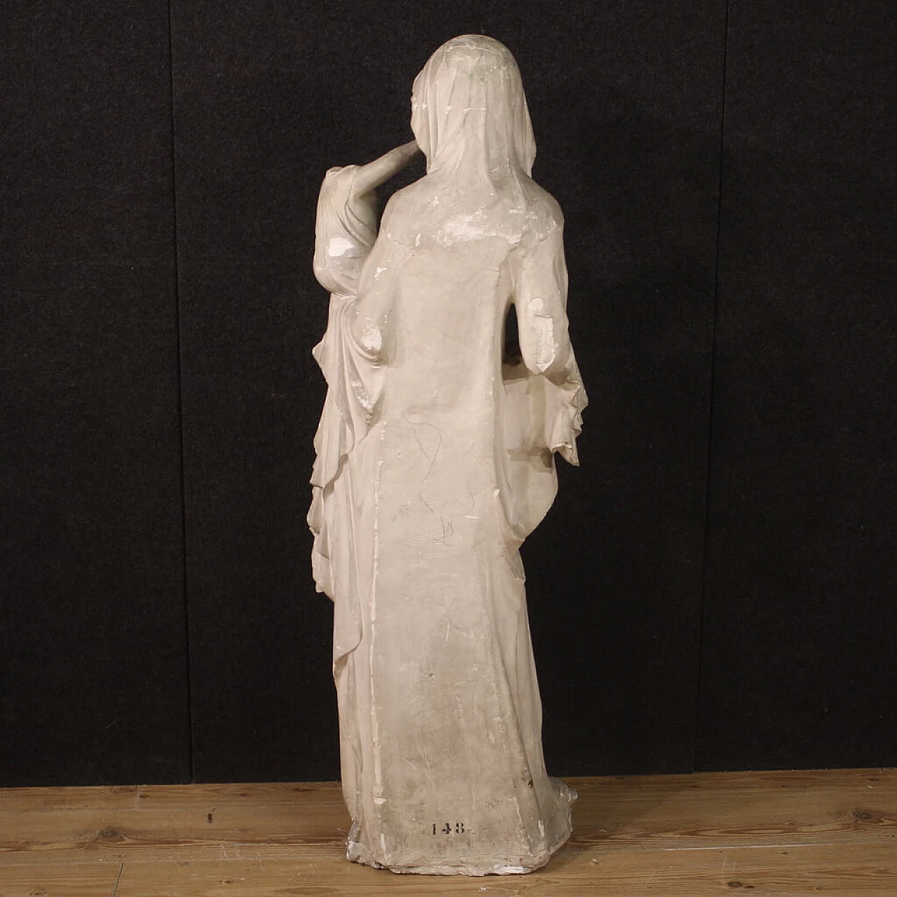 Madonna con il Bambino, scultura in gesso, primi '900 5