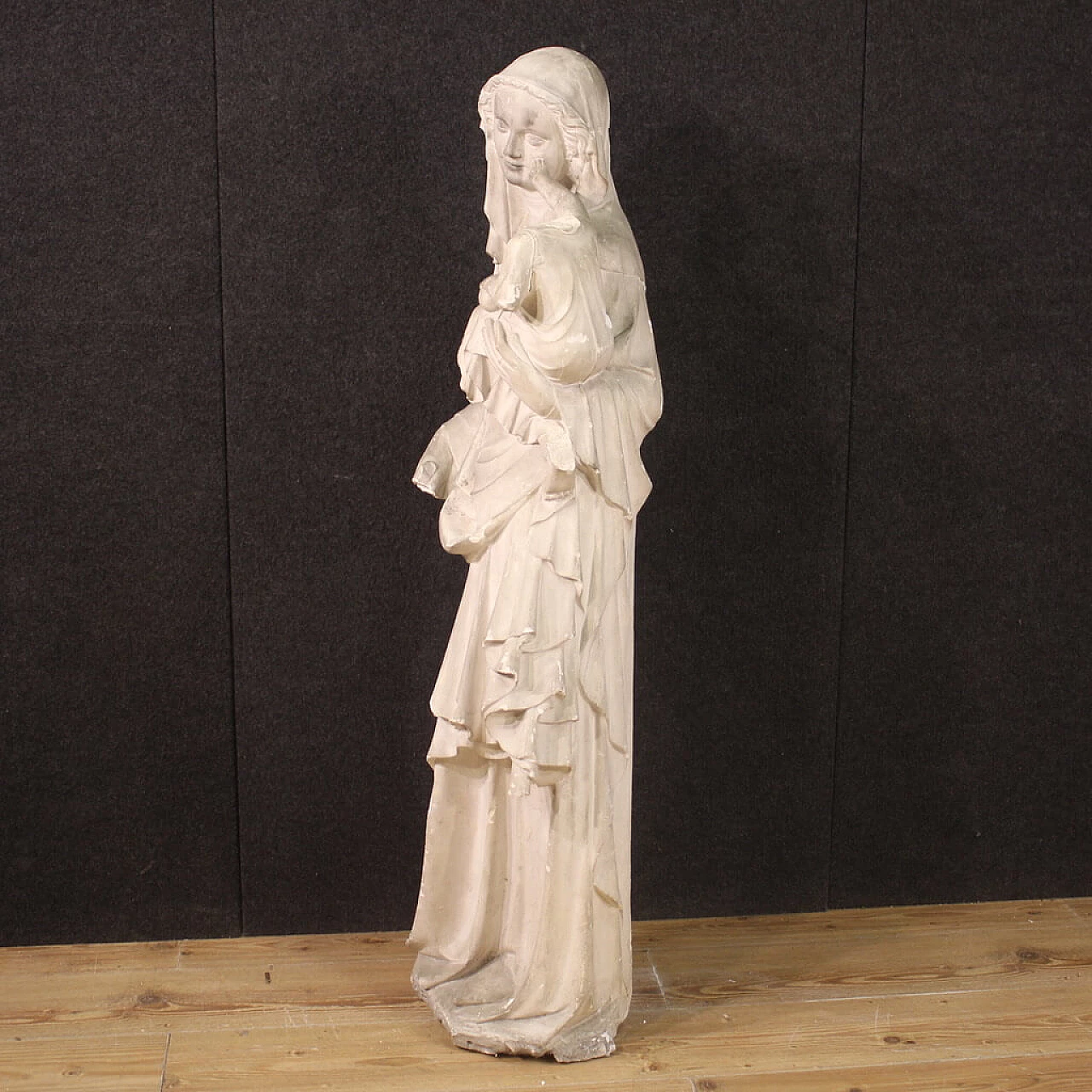 Madonna con il Bambino, scultura in gesso, primi '900 6