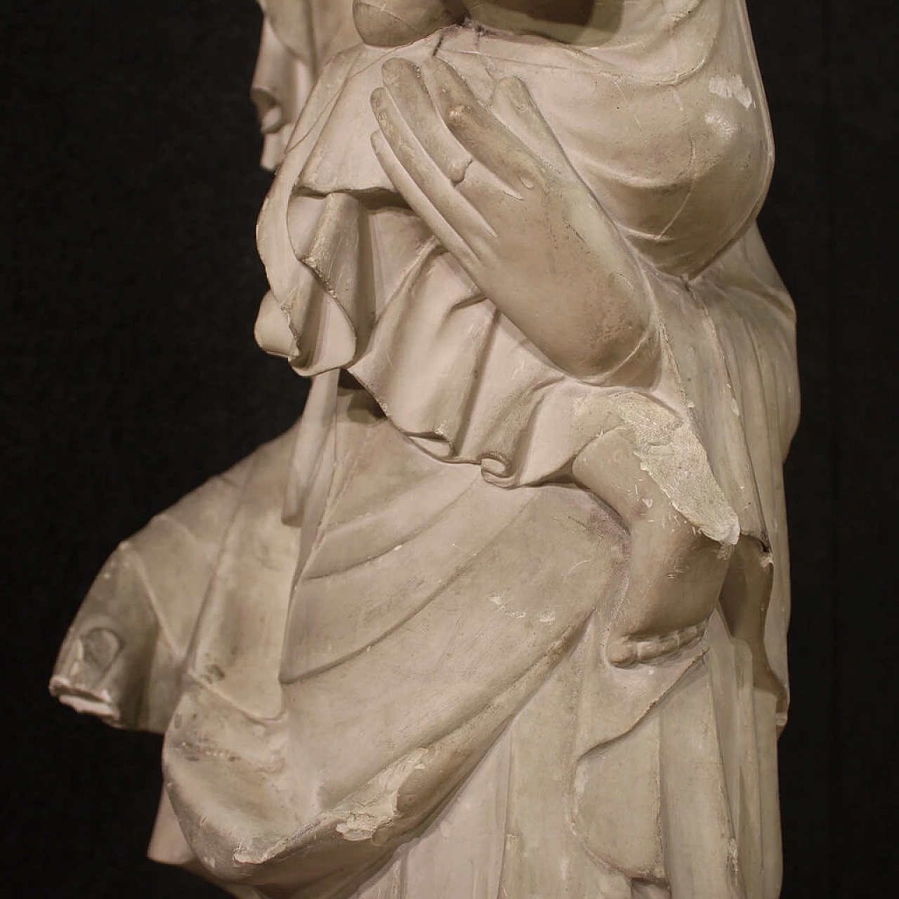 Madonna con il Bambino, scultura in gesso, primi '900 7
