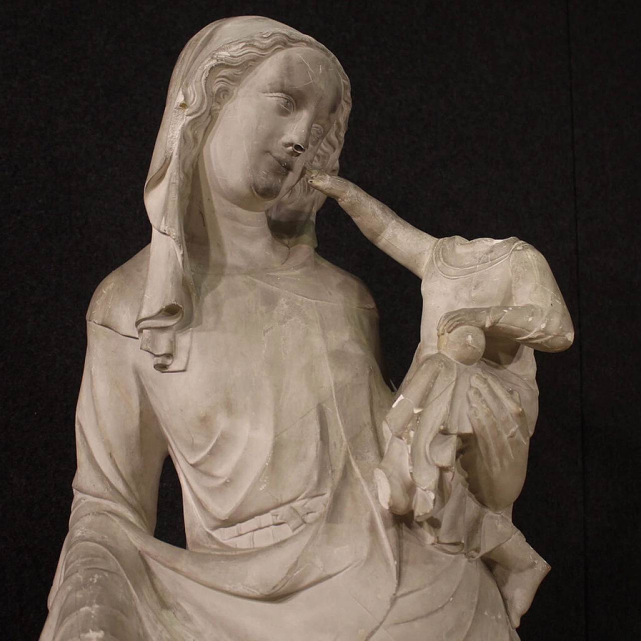 Madonna con il Bambino, scultura in gesso, primi '900 8