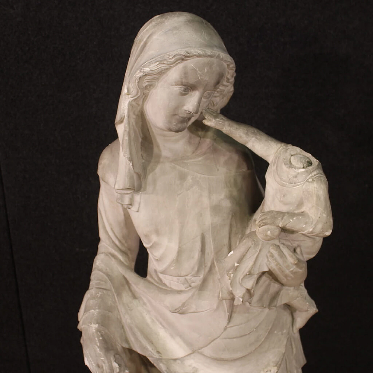 Madonna con il Bambino, scultura in gesso, primi '900 11