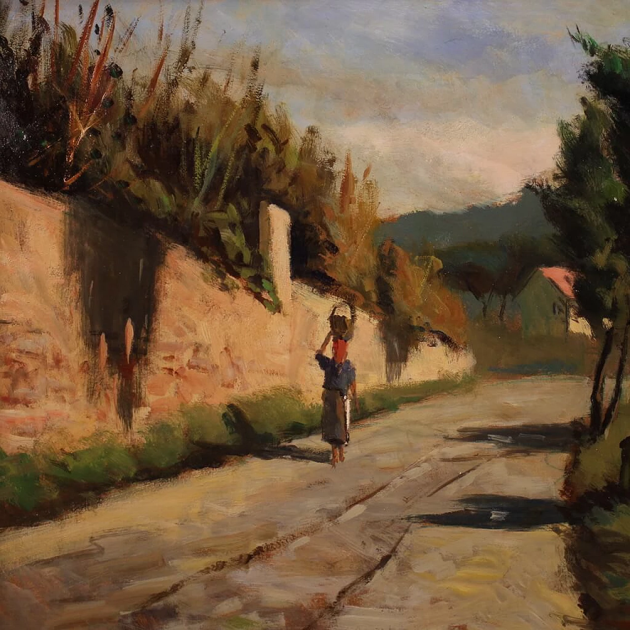 Cafiero Filippelli, country landscape, oil painting on masonite 4
