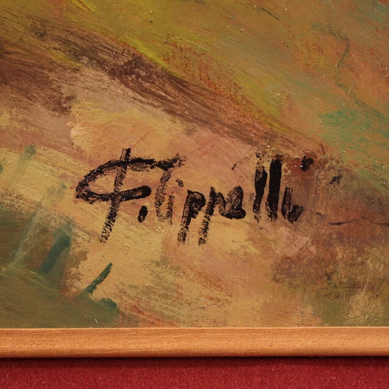 Cafiero Filippelli, country landscape, oil painting on masonite 5