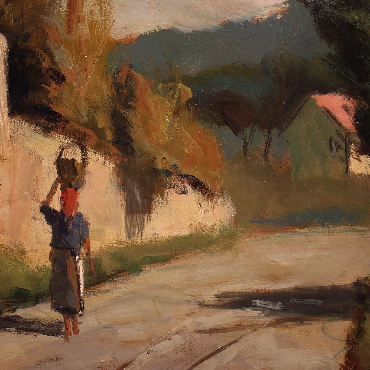 Cafiero Filippelli, country landscape, oil painting on masonite 9