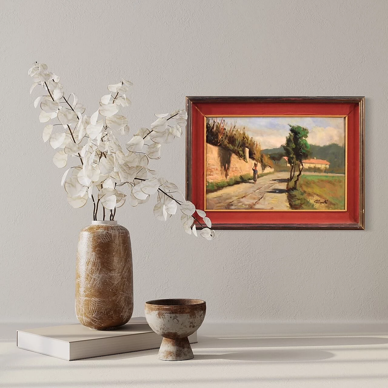 Cafiero Filippelli, country landscape, oil painting on masonite 11