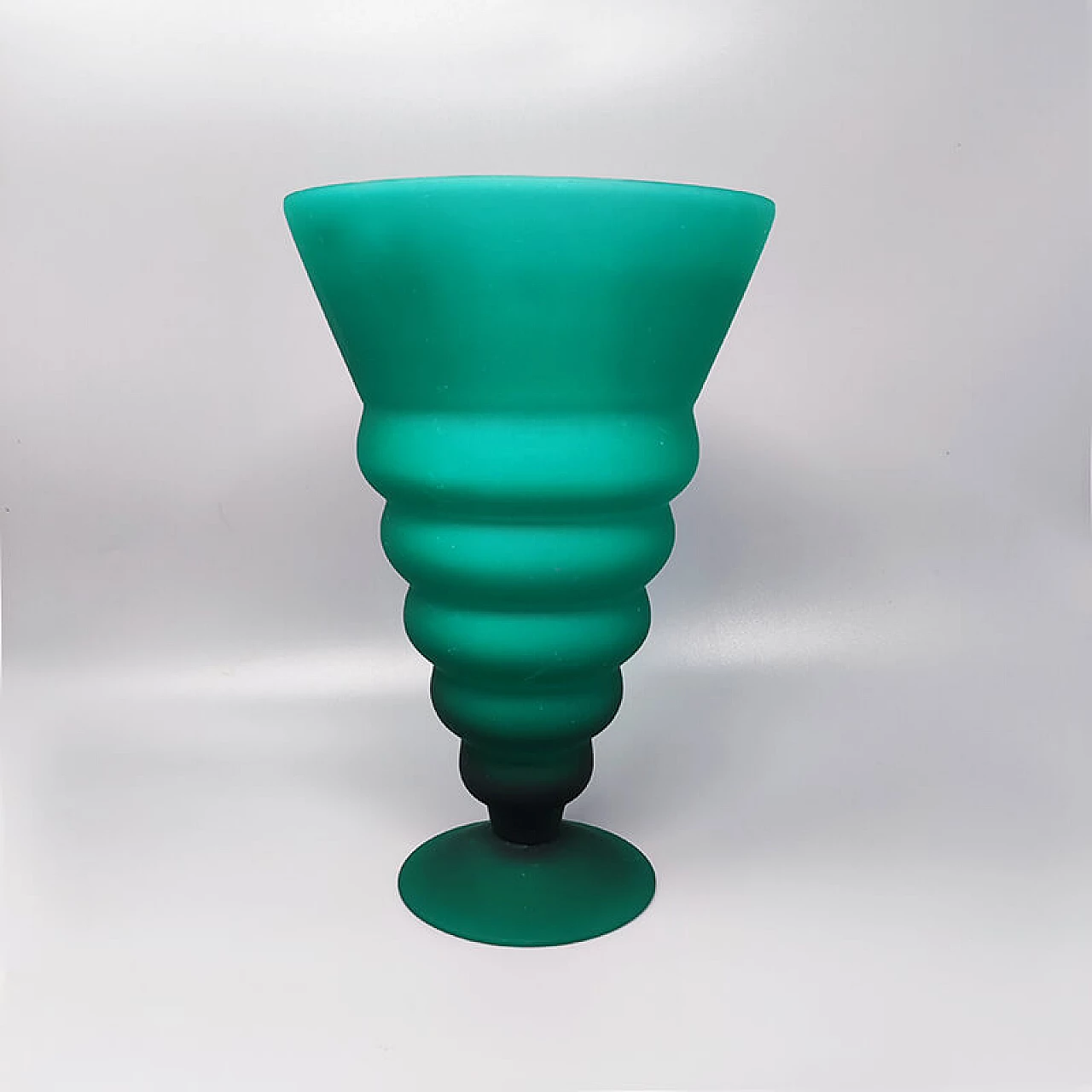 Green Murano glass vase by Michielotto, 1960s 1