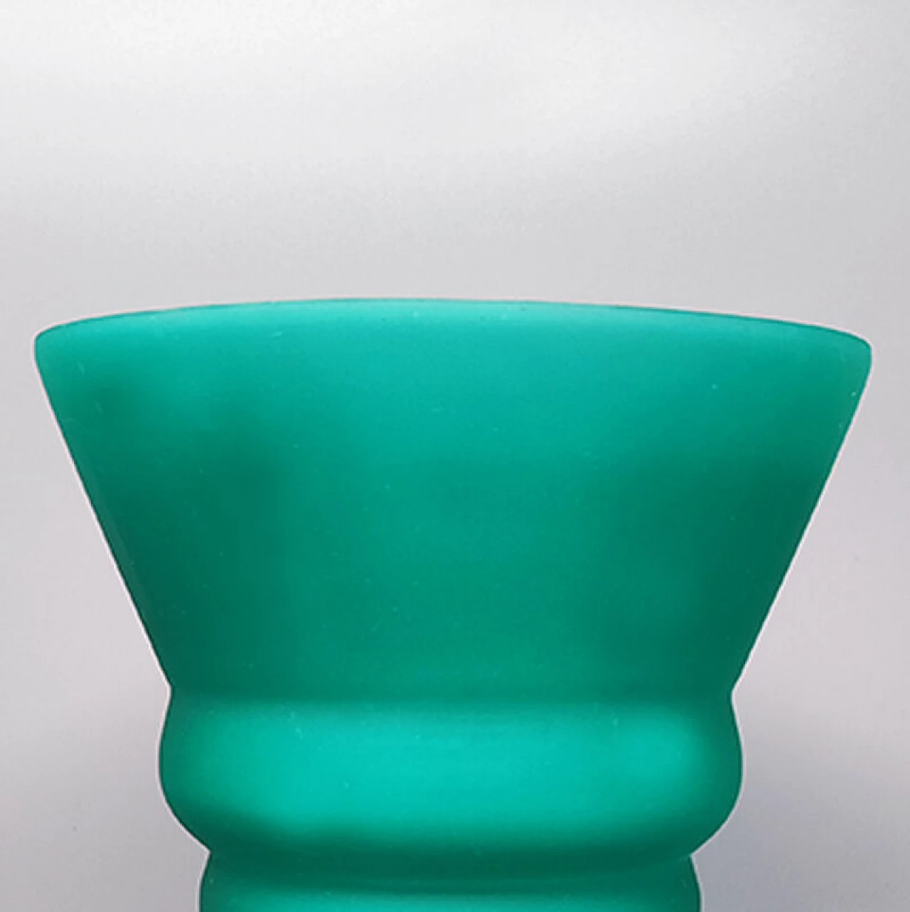 Green Murano glass vase by Michielotto, 1960s 4