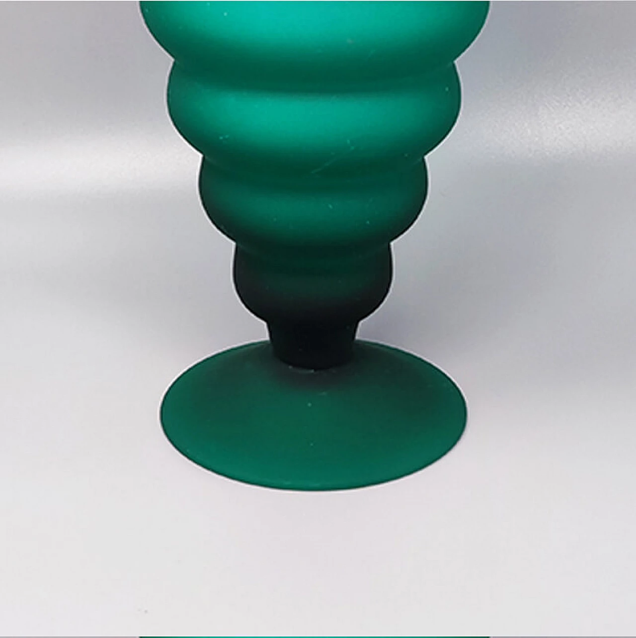 Green Murano glass vase by Michielotto, 1960s 5