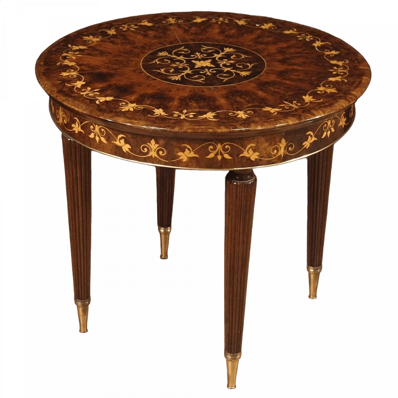 Inlaid coffee table in briar, maple and beech, 1960s 13