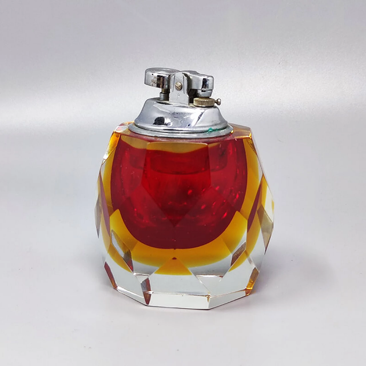 Murano glass table lighter by Flavio Poli for Seguso, 1960s 3