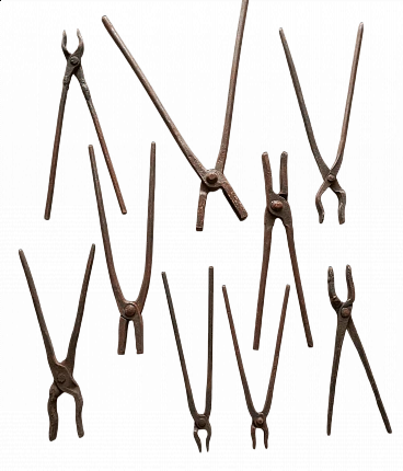 9 Metal blacksmith pliers, 1950s