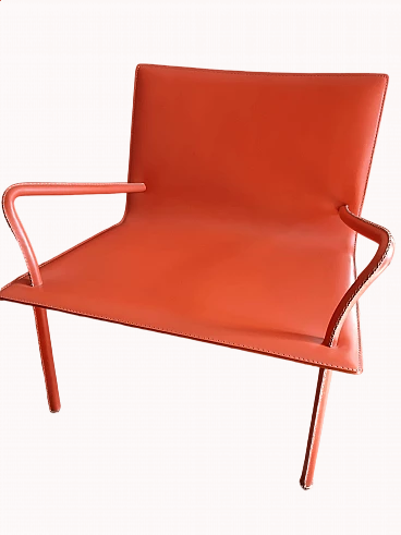 Poltrona LYS W in acciaio e cuoio di Marc Sadler, anni 2000