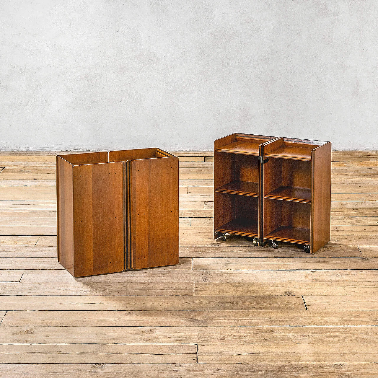 Pair of Artona bedside tables by Afra and Tobia Scarpa for Maxalto, 1970s 1