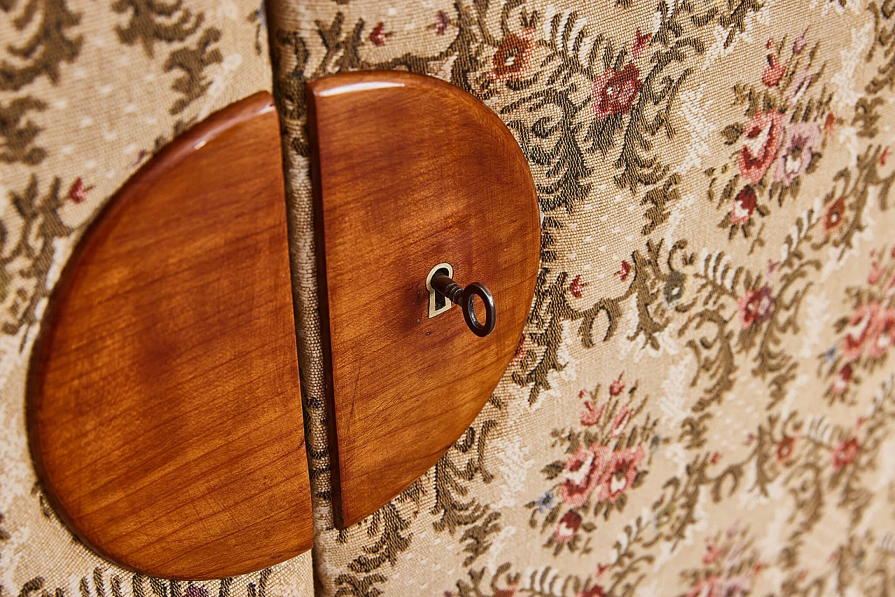 Cherry wood, rosewood and fabric wardrobe attributed to Josef Frank, 1930s 3