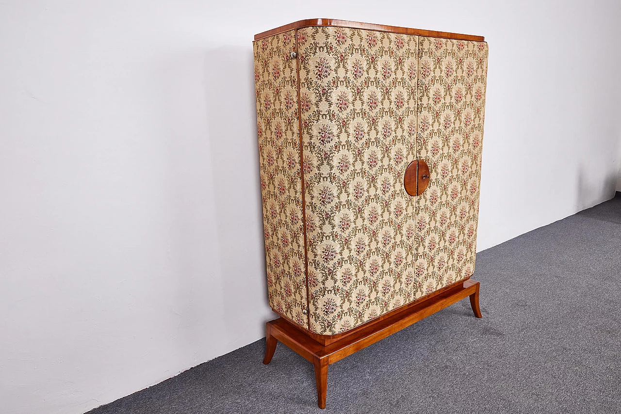 Cherry wood, rosewood and fabric wardrobe attributed to Josef Frank, 1930s 10