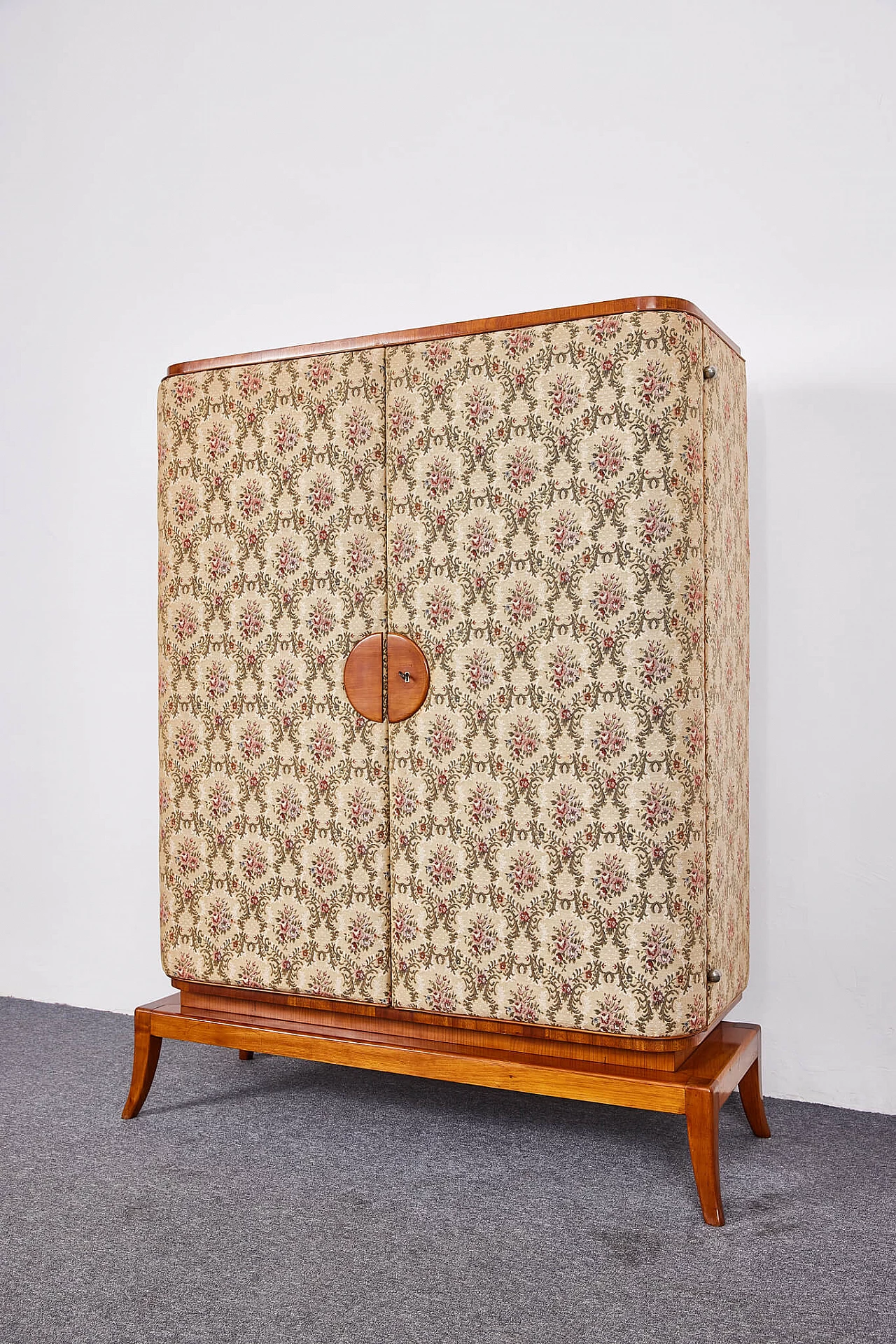 Cherry wood, rosewood and fabric wardrobe attributed to Josef Frank, 1930s 11