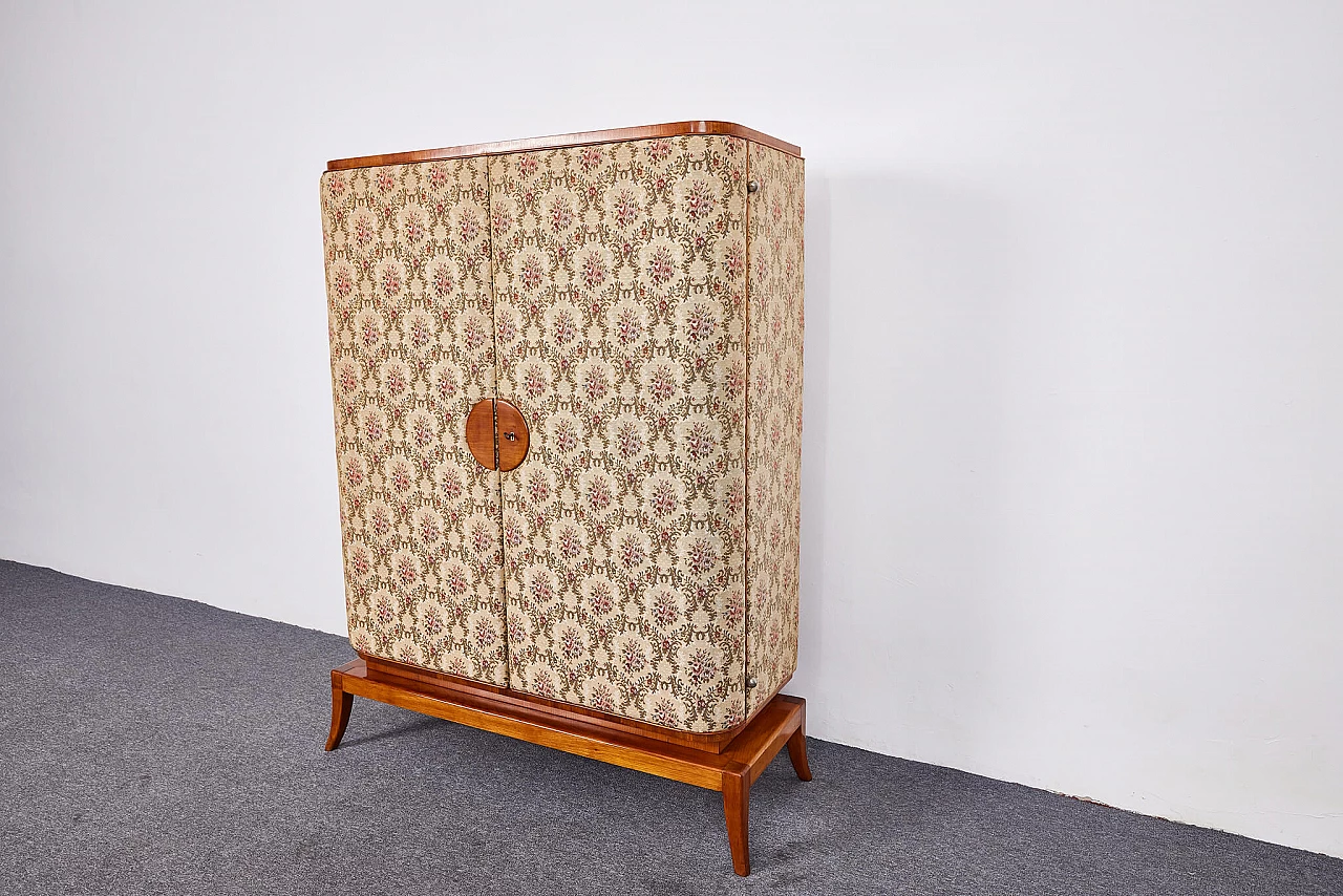 Cherry wood, rosewood and fabric wardrobe attributed to Josef Frank, 1930s 13