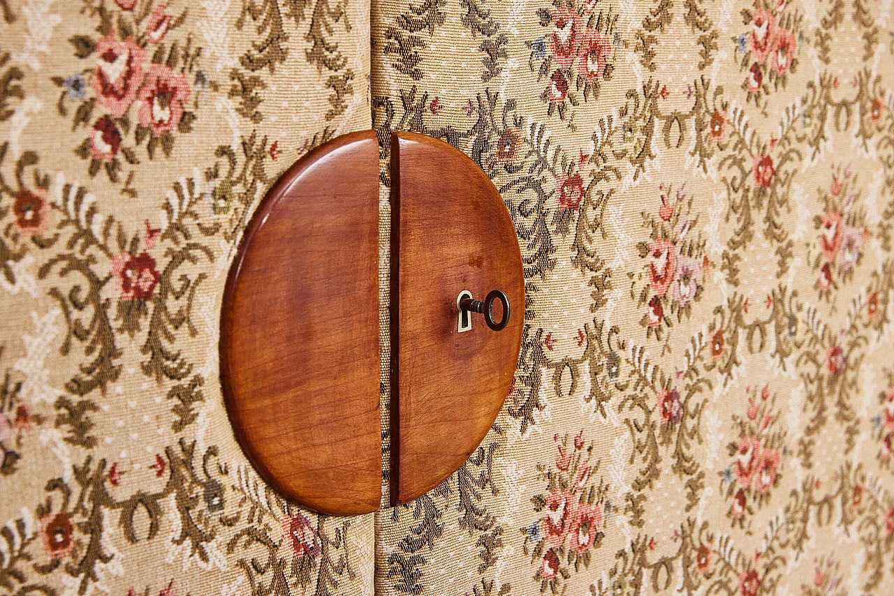 Cherry wood, rosewood and fabric wardrobe attributed to Josef Frank, 1930s 17