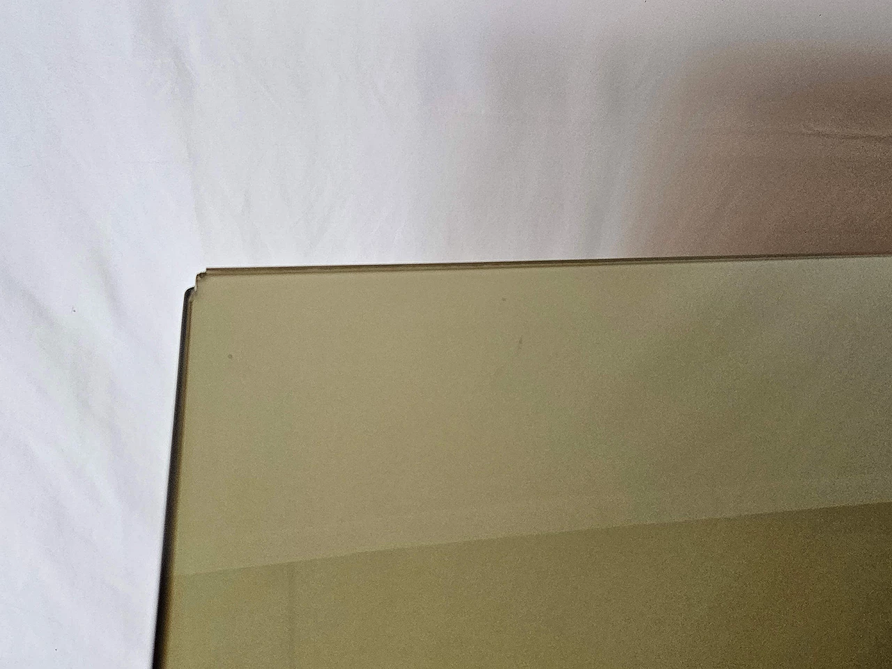 Wood backlit glass cabinet with glass top, 1960s 10