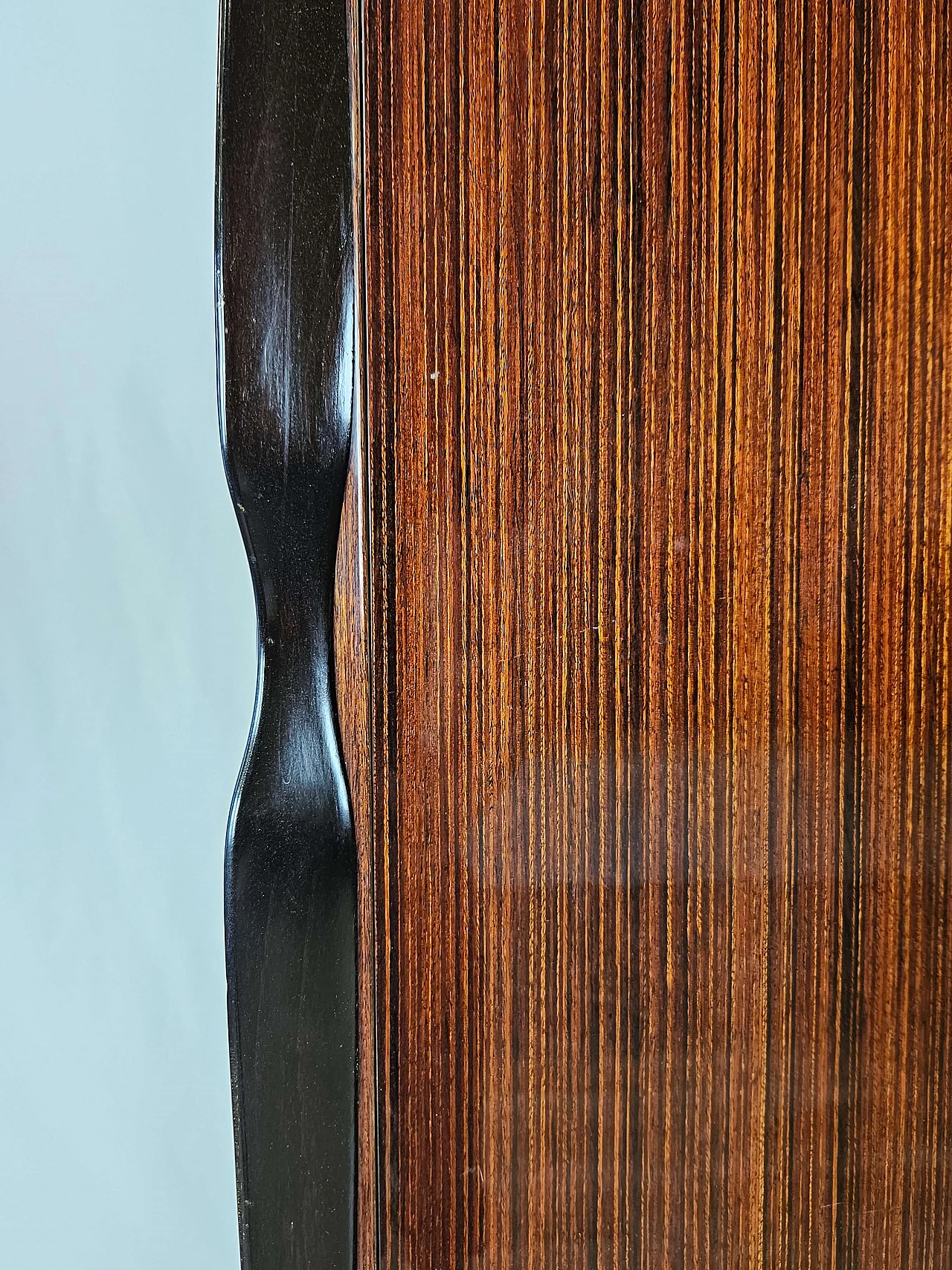 Wood backlit glass cabinet with glass top, 1960s 13