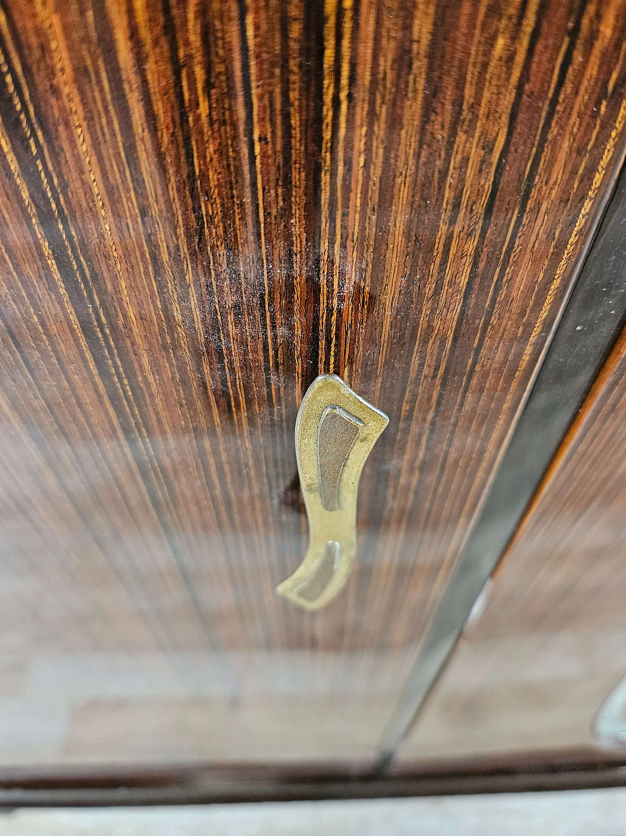 Wood backlit glass cabinet with glass top, 1960s 17