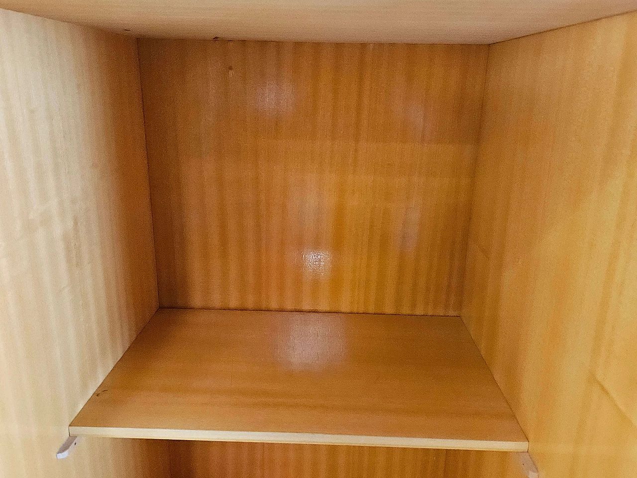 Wood backlit glass cabinet with glass top, 1960s 19