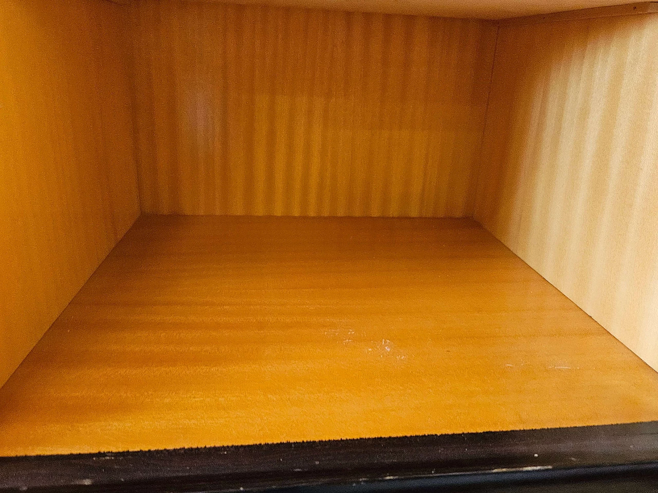 Wood backlit glass cabinet with glass top, 1960s 25