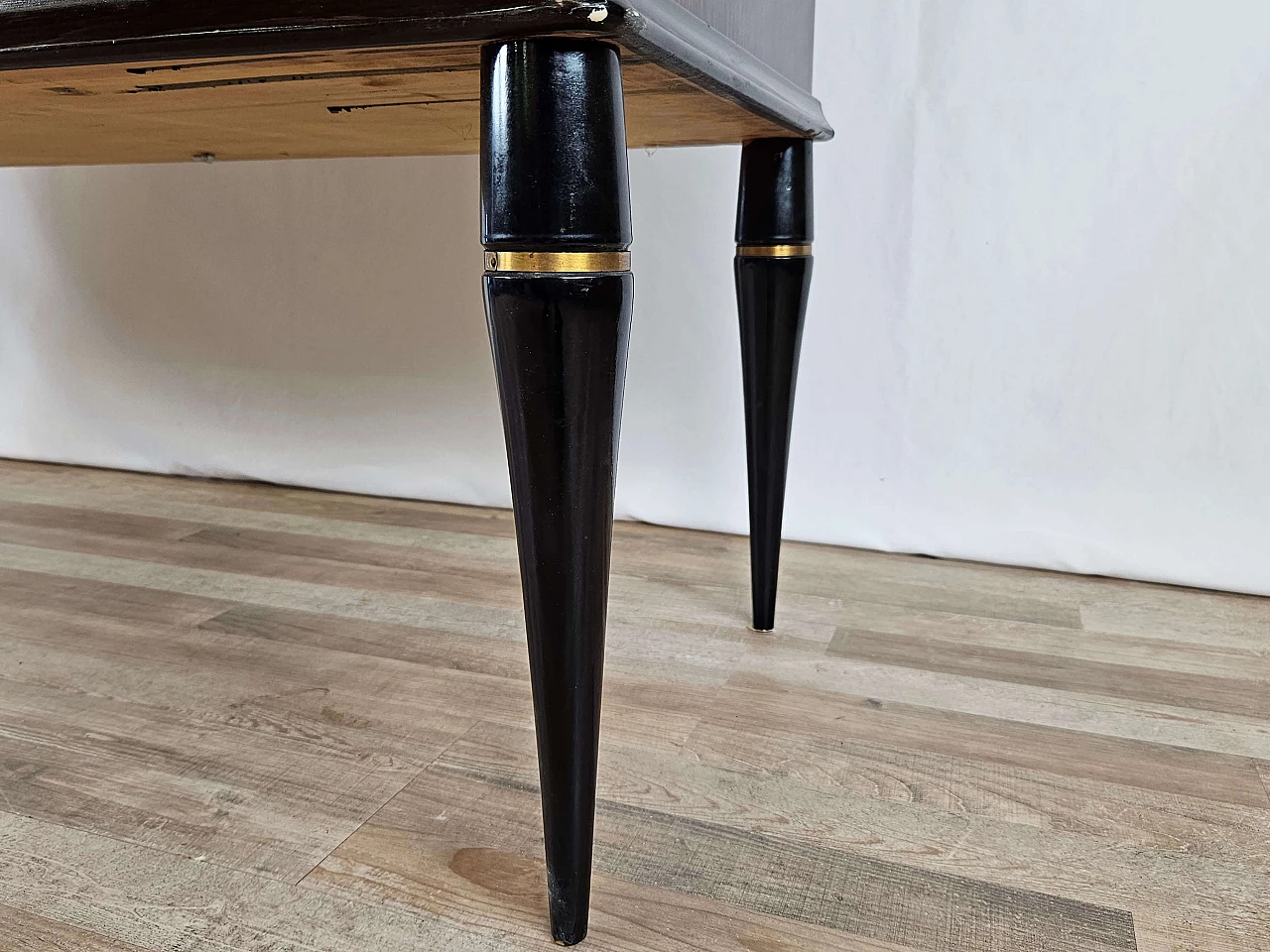 Wood backlit glass cabinet with glass top, 1960s 41