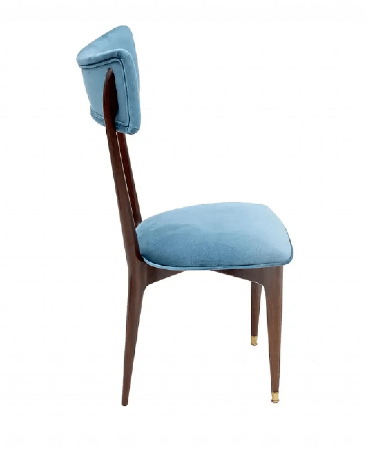 6 Dining chairs with velvet from the Middle Ages by Ico & Luisa Parisi, 1950s 7