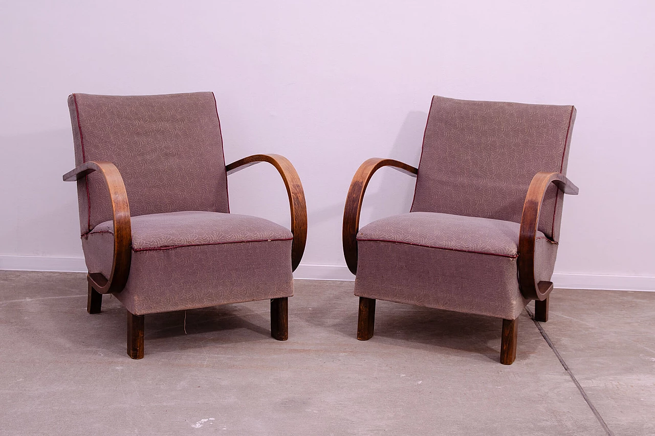 Pair of armchairs by Jindřich Halabala for UP Závody, 1950s 2