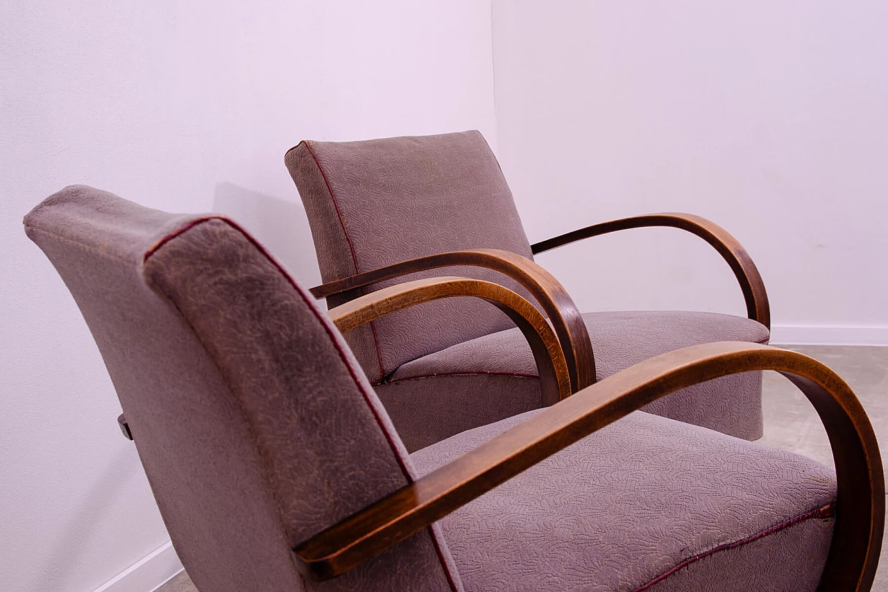 Pair of armchairs by Jindřich Halabala for UP Závody, 1950s 5