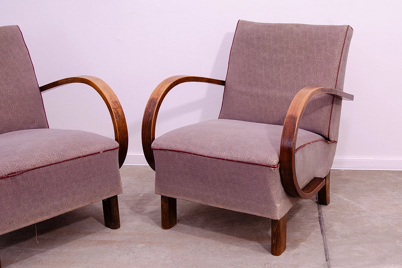 Pair of armchairs by Jindřich Halabala for UP Závody, 1950s 8