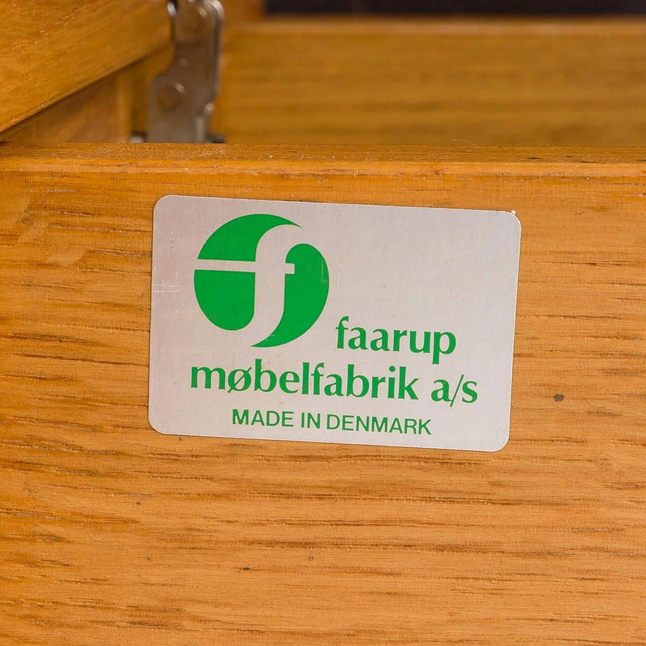 3-module oak bookcase with vinyl record shelves by Ib Kofod Larsen for Faarup, 1980s 7
