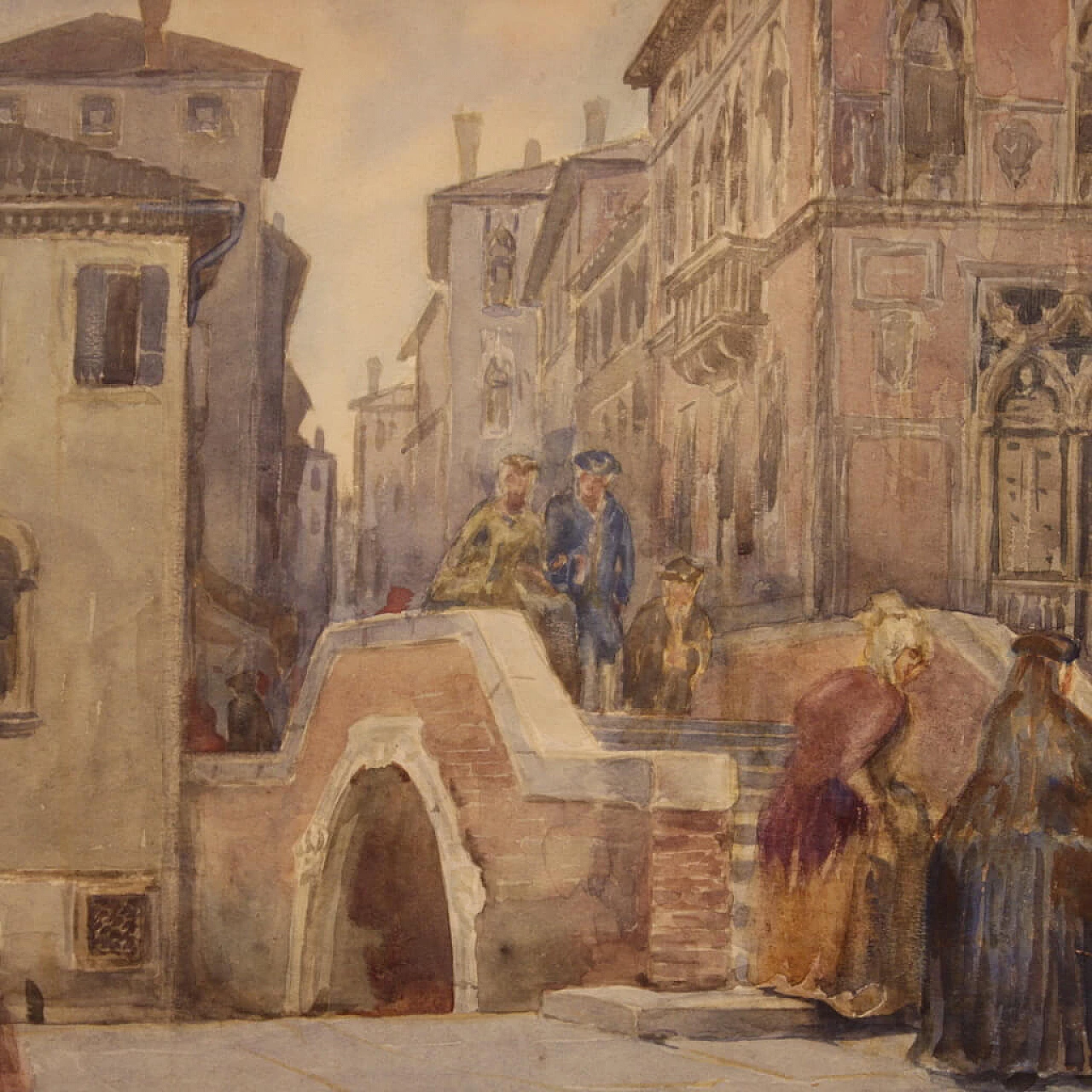 A. Corsetti, Veduta di Venezia, acquerello su carta, anni '50 8
